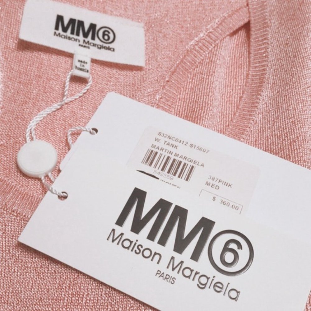 NWT MM6 MAISON MARGIELA Metallic Sleeveless Top - Picture 4 of 6